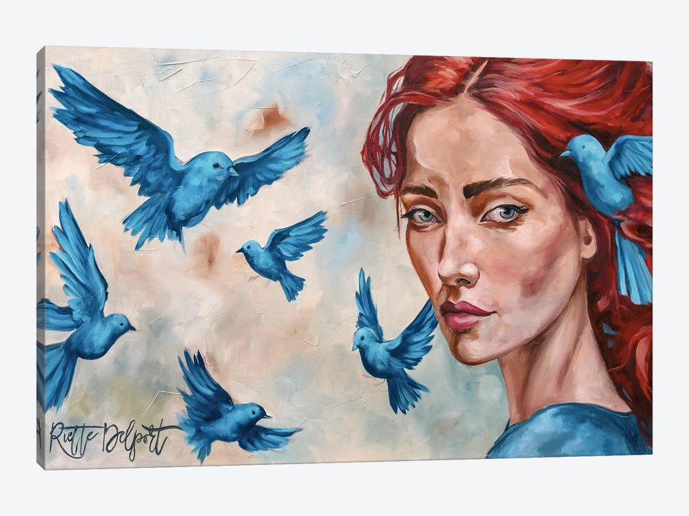 Blue Birds by Rut Art Creations 1-piece Canvas Print