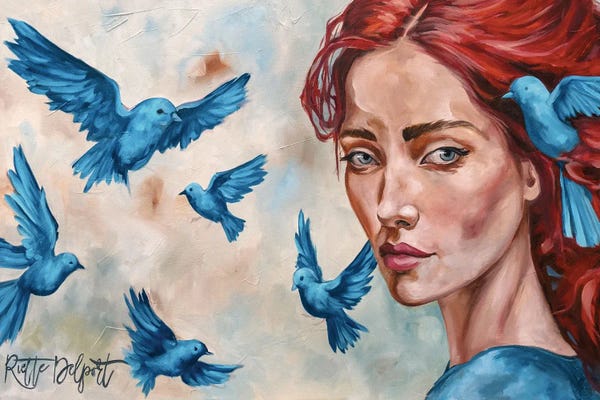 Rut Art Creations: Blue Birds by Rut Art Creations