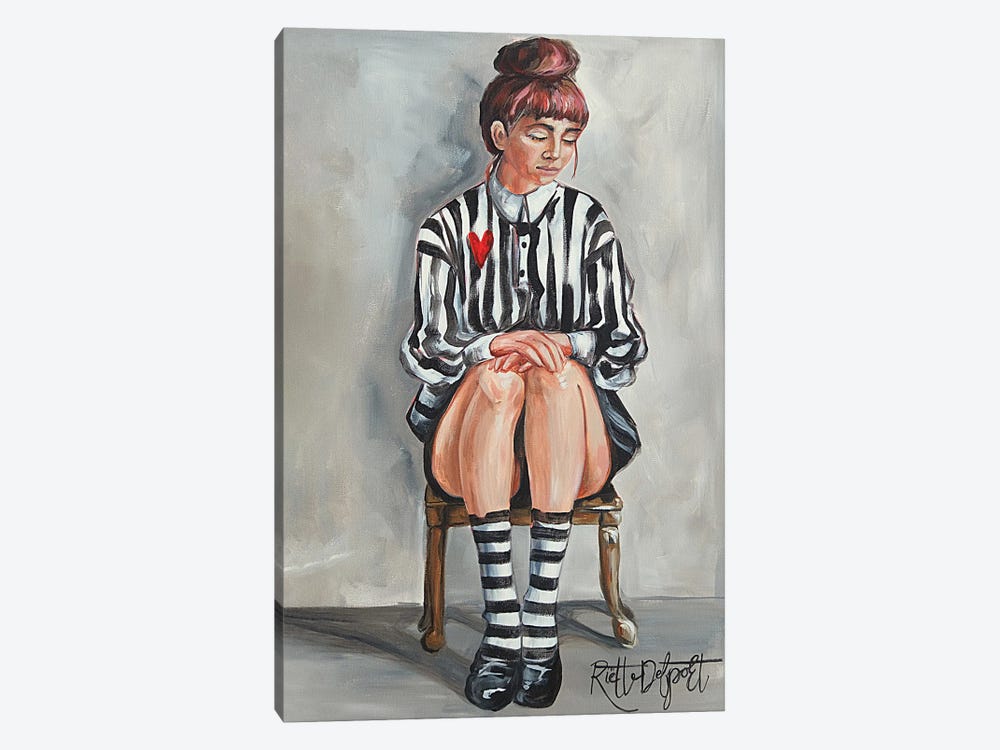Lady In Stripes by Rut Art Creations 1-piece Art Print