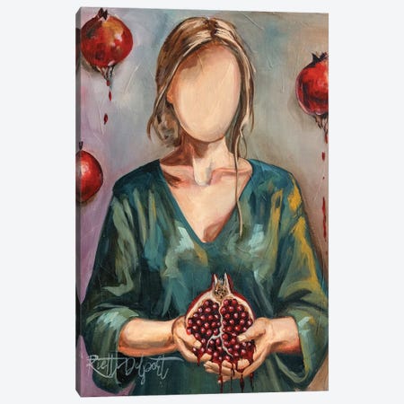 Thankful Pomegranate Canvas Print #RAZ227} by Rut Art Creations Canvas Print