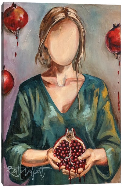 Thankful Pomegranate Canvas Art Print - Rut Art Creations