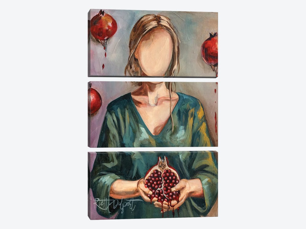 Thankful Pomegranate by Rut Art Creations 3-piece Canvas Wall Art