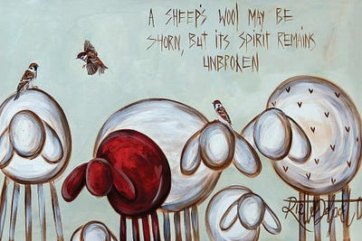 A Sheep's Wool by Rut Art Creations framed canvas print