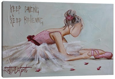 Keep Dancing Canvas Art Print - Rut Art Creations