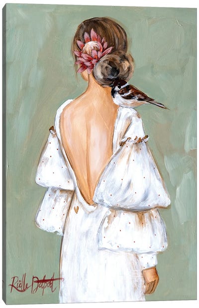 Protea In Hair Canvas Art Print - Rut Art Creations