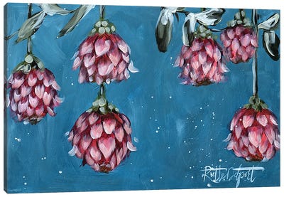 Pink Proteas Canvas Art Print - Rut Art Creations