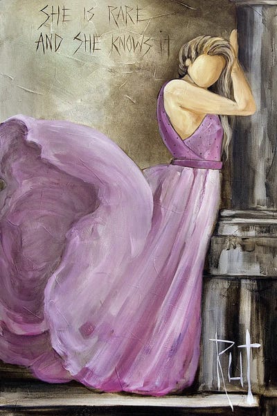 She Is Rare by Rut Art Creations canvas print