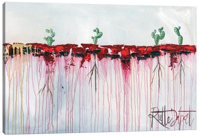 Abstract Cactus Canvas Art Print - Rut Art Creations