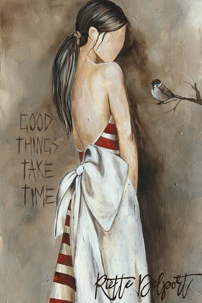 Good Things Take Time by Rut Art Creations framed canvas print