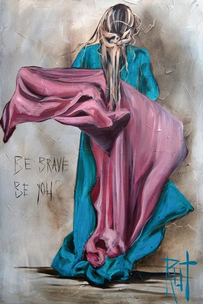 Be Brave Be You by Rut Art Creations framed wall art