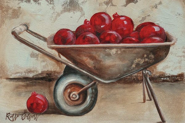 Wheelbarrow Full Of Pomegranates