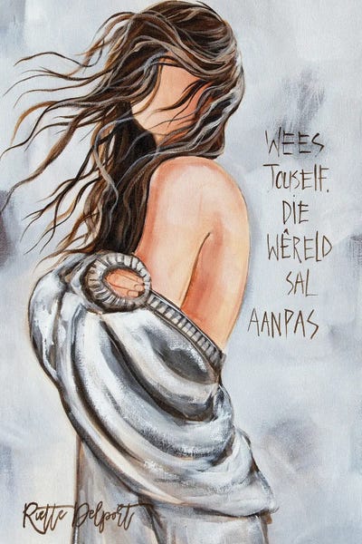 Rut Art Creations - Framed Canvas Art: Wees Jouself by Rut Art Creations
