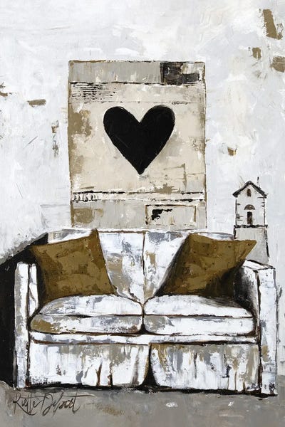 Black & Dark Art - Canvas Prints: Where Love Lives by Rut Art Creations