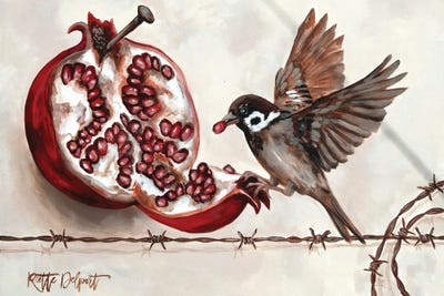 Black & Dark Art - Canvas Prints: A Taste Of Freedom by Rut Art Creations