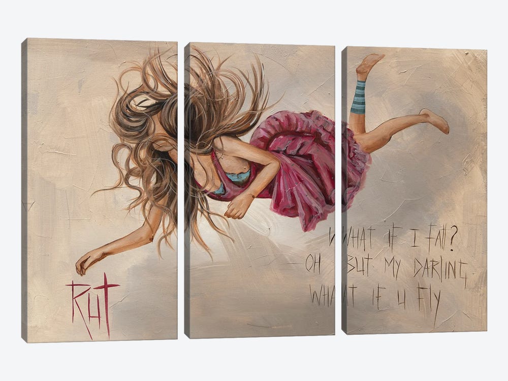 What If I Fall by Rut Art Creations 3-piece Canvas Artwork