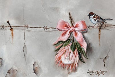 Rut Art Creations - Framed Canvas Art: Bound But Blooming by Rut Art Creations