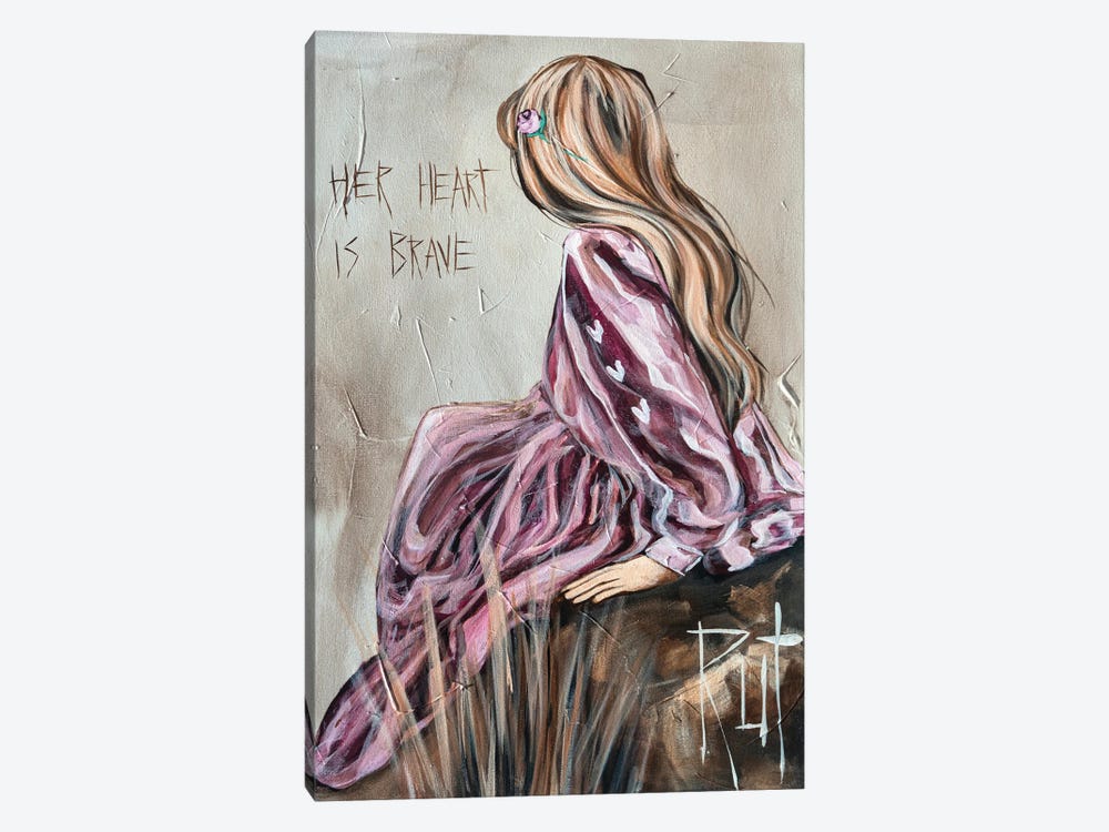 Her Heart Is Brave by Rut Art Creations 1-piece Canvas Artwork