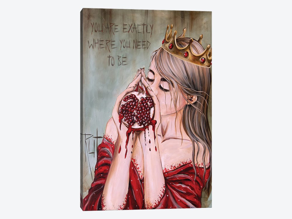 You Are Exactly (Pomegranate) by Rut Art Creations 1-piece Canvas Art Print
