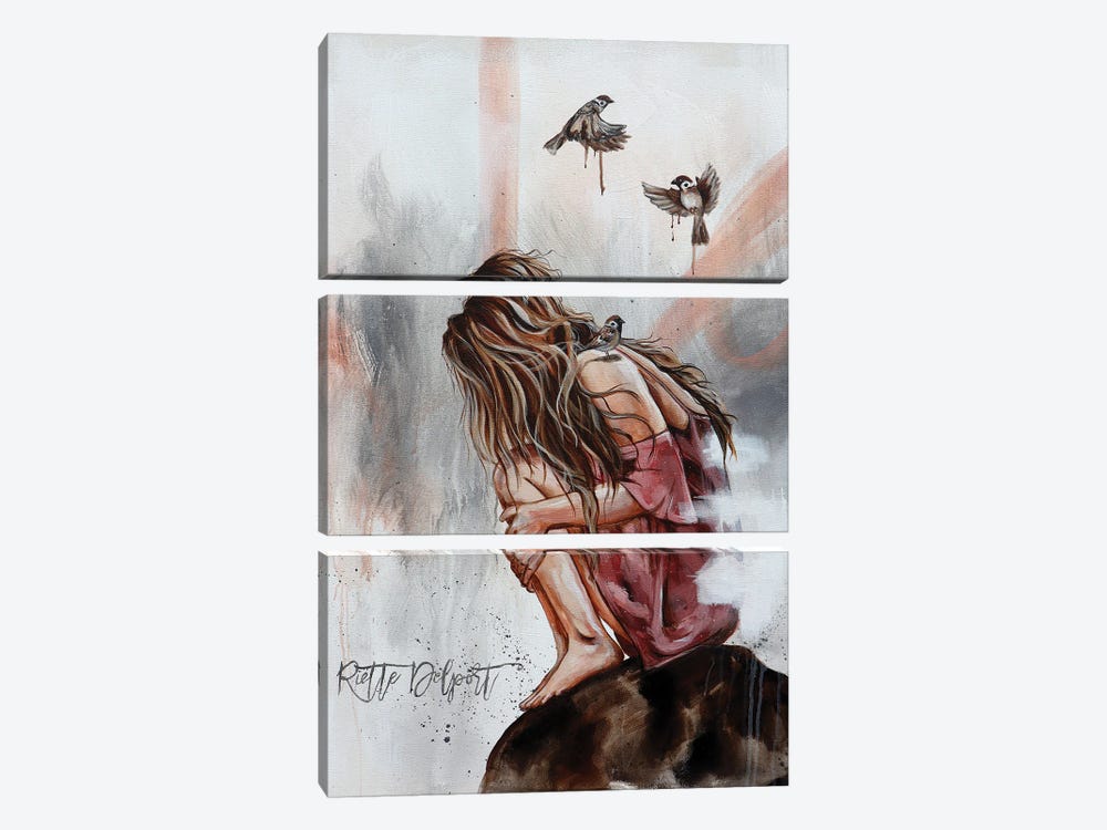Flying Sparrows by Rut Art Creations 3-piece Art Print