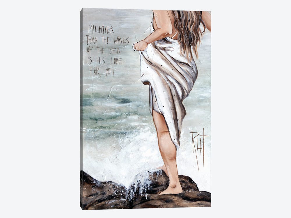 Mightier Than The Waves by Rut Art Creations 1-piece Canvas Artwork