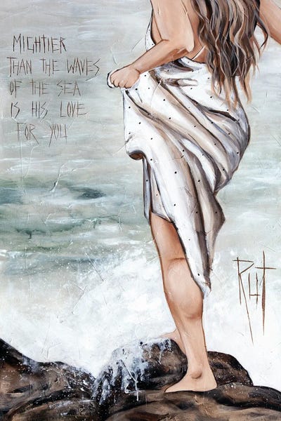 Romantic Bedroom (Love): Mightier Than The Waves by Rut Art Creations