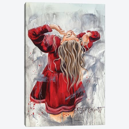 Red Dress Canvas Print #RAZ76} by Rut Art Creations Canvas Art
