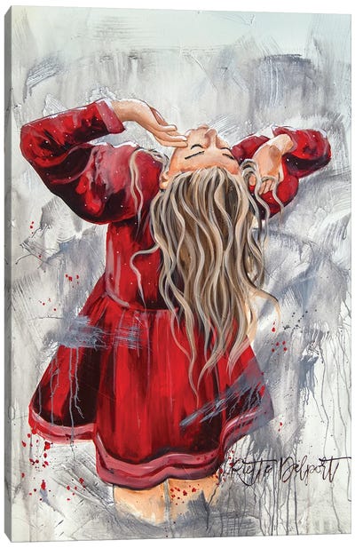 Red Dress Canvas Art Print - Rut Art Creations