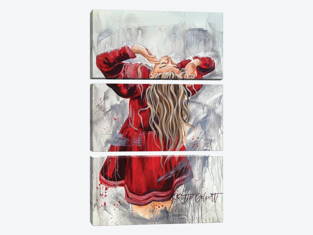 Red Dress by Rut Art Creations 3-piece Canvas Print