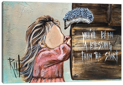 You've Been A Blessing Canvas Art Print - Hedgehogs