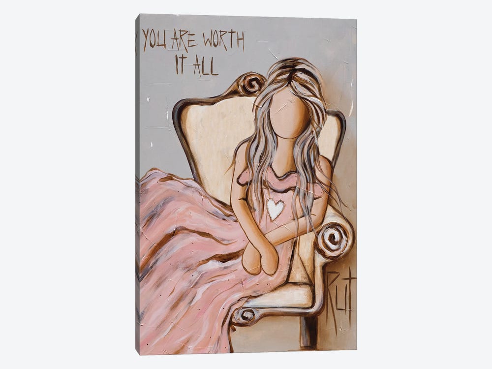 You Are Worth by Rut Art Creations 1-piece Canvas Art