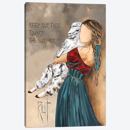 Keep Your Face Canvas Print #RAZ89} by Rut Art Creations Canvas Artwork