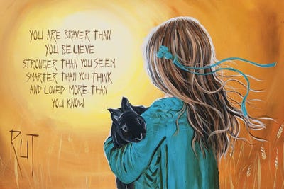 You Are Braver by Rut Art Creations multi panel art