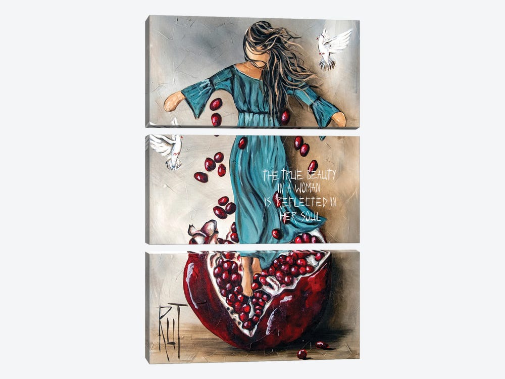 The True Beauty by Rut Art Creations 3-piece Canvas Print