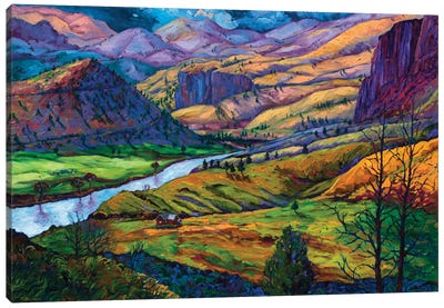 John Day River Canvas Art Print - Oregon Art