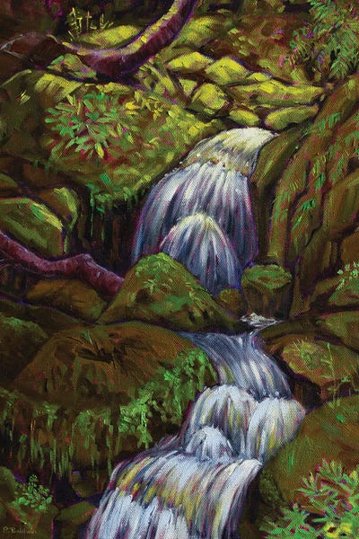 Babbling Brook by Rebecca Baldwin metal wall art