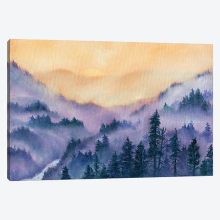 Mountain Morning Canvas Print #RBC33} by Rebecca Baldwin Canvas Art