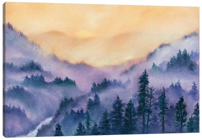 Mountain Morning Canvas Art Print - Rebecca Baldwin