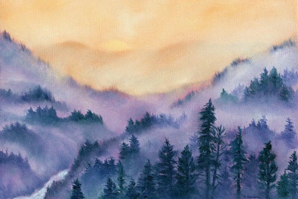 Pine Trees: Mountain Morning by Rebecca Baldwin