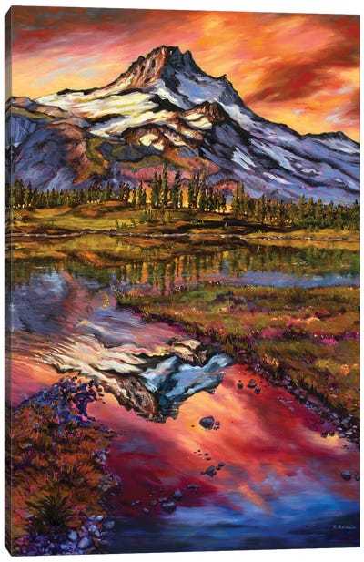 Mt Jefferson Magic Canvas Art Print - Lakehouse Décor