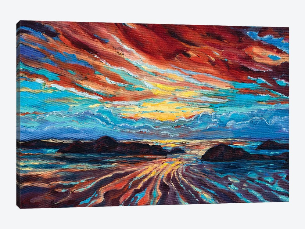 Beach Sunset by Rebecca Baldwin 1-piece Canvas Print