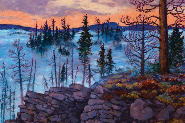 Pine Trees: Winter Ridge by Rebecca Baldwin