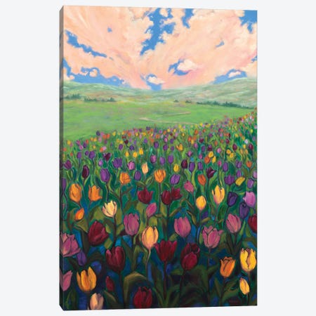 Tulip Joy Canvas Print #RBC59} by Rebecca Baldwin Canvas Wall Art