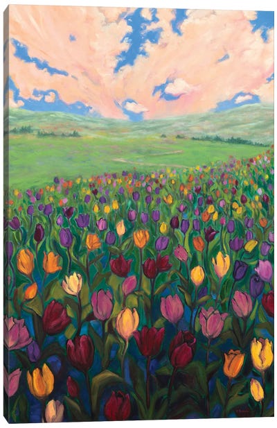 Tulip Joy Canvas Art Print - Rebecca Baldwin