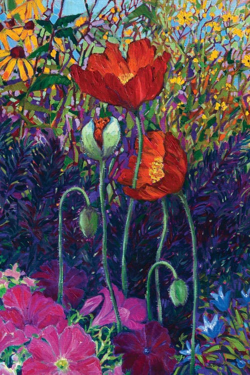 Poppies And Petunias