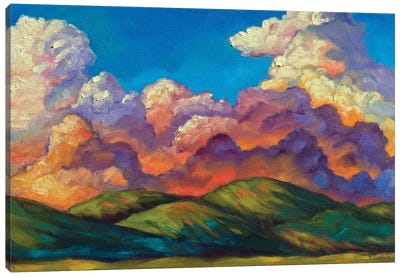 Cloud Sherbet Canvas Art Print - Hill & Hillside Art