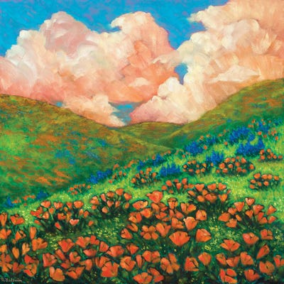 Poppy Palooza by Rebecca Baldwin metal wall art