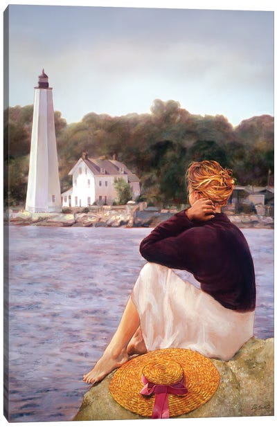 Waiting Canvas Art Print - Lighthouse Art