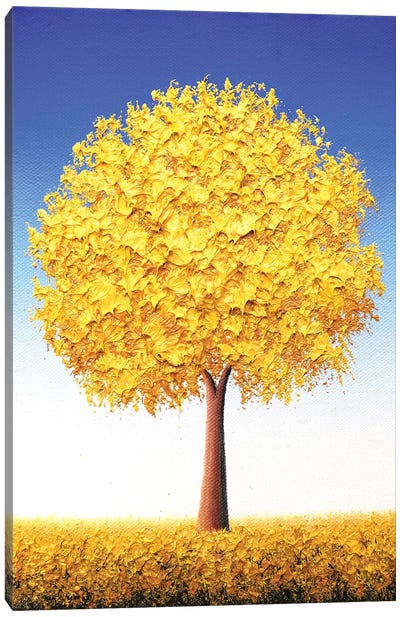 Autumn's Entrance Canvas Art Print - Mellow Yellow