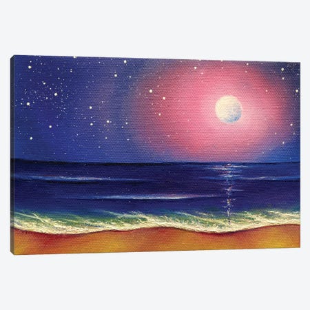Moonlit Ocean Canvas Print #RBI281} by Rachel Bingaman Canvas Art Print