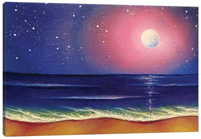 Moonlit Ocean Canvas Art Print - Rachel Bingaman